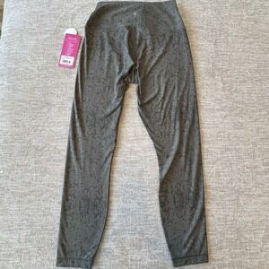 YogaLicious‎ Womens High Waist Leggings Ankle Length Water Droplet Sage M